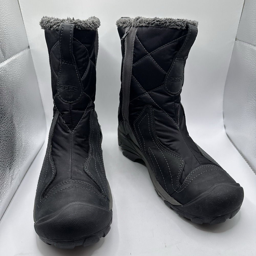 Keen Warm Betty Womens Black 200 Gram Insulated Quilted Winter Snow Boots Sz 8.5
